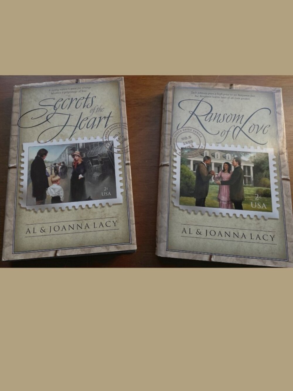 Al & JoAnna Lacy Hardcover Book Lot - Mail Order Bride Series #1 & #5
